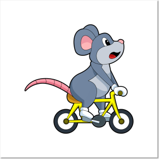 Mouse with Bicycle Posters and Art